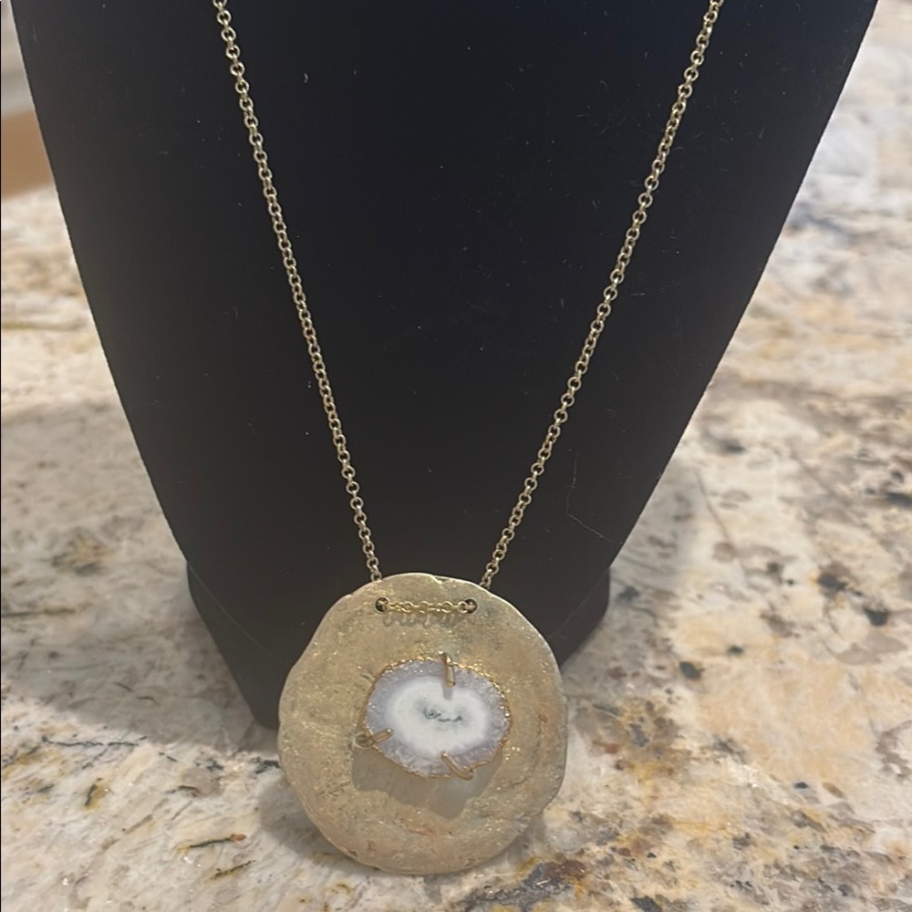 Anthropologie Gold Minimalist Pendant Necklace